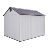 Lifetime Outdoor Storage Shed, 8x10 Ft, Desert Sand, Resin Tool Shed with Lockable Doors and Steel-Reinforced Walls Lifetime