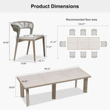 PURPLE LEAF 9 Pieces Outdoor Dining Set Patio Table and Chairs Set Aluminum Rattan Wicker Patio Dining Set for Lawn Backyard Deck Champagne PURPLE LEAF