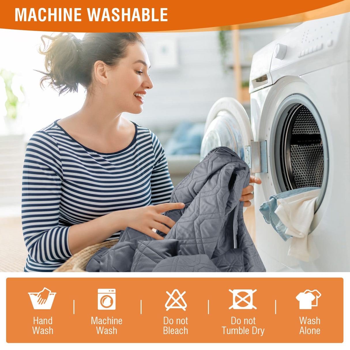 VANSOFY 100% Waterproof Recliner Chair Covers, Recliner Cover Non-Slip Dog Chair Cover Furniture Protector Washable Slipcover with Pocket, Elastic Straps for Pets, Dogs(Dark Gray, 23.6") VANSOFY