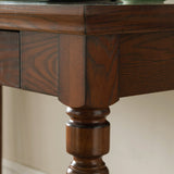 Leick Home SINCE 1910 Farmhouse Oak Turned leg Laptop Desk with Center Drawer, FURNITURE Leick Home