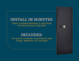 SnapSafe in Wall Long Gun Safe - Secure Heavy Duty Flush Security Safe with Digital Keypad - Use as a Gun Cabinet, Rifle Safe, or Home Safe for Valuables - Installs in Minutes, 44 x 16.25 x 4 Inches SnapSafe