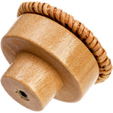 Nicunom 16 Pack Boho Rattan Dresser Knobs, Round Cabinet Knobs Wood Furniture Drawer Knobs with 32 Screws, Handmade Wicker Woven Pulls for Nursery Kitchen Wardrobe Cupboard Nicunom