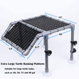 MLONDHSU Large Turtle Basking Platform, Standing Turtle Dock, DIY Basking Platform for Aquatic Turtles, Turtle Tank Accessories(Grey and Black) MLONDHSU