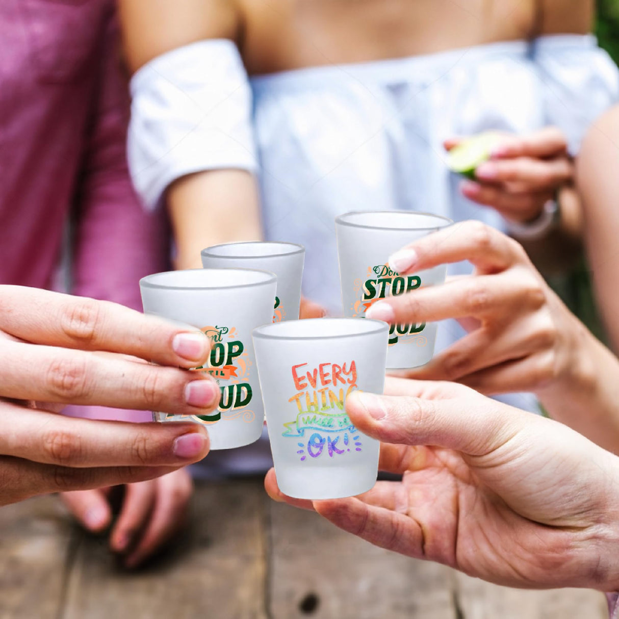 Your Dream Party Shop Sublimation Shot Glasses 24 Pcs, 1.5 oz Each, Sublimation Shot Glass Blanks, Shot Glass, Blank Shot Glasses, Glass Sublimation Blanks, Long Shot Glasses, White Shot Glasses Your Dream Party Shop