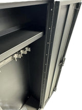 First Watch 8-Gun Security Cabinet, Steel Storage Safe with Lock, American Flag Design, Black Homak