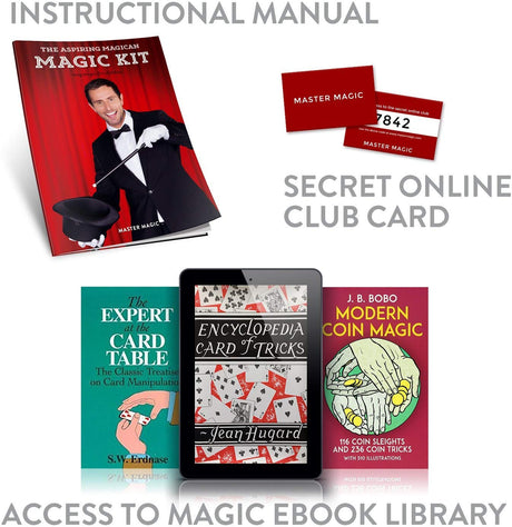 MasterMagic Magic Kit - Easy Magic Tricks for Children - Learn Over 350 Spectacular Tricks with This Magic Set - Ideal for Beginners and Kids of All Ages! MasterMagic