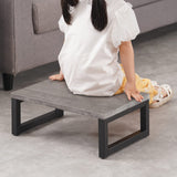 Snughome Wooden Step Stools for Adults Kids, Solid Portable Wooden Bedside Step Stool Adults Hold Up to 350 lb, One Step Foot Stool for Kitchen, Bedroom, Living Room, Bathroom - Self-Assembly(Grey) Snughome