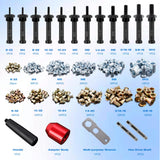 YUZES Rivet Nut Tool Drill Adapter Kit, Labor-Saving Rivet Nut Gun Cordless with 12 Mandrels and 260 PCS Rivet Nuts, Rivnut Tool Kit for Nutsert, Cars, Metalwork, Home Improvement, DIY - 30 Series YUZES