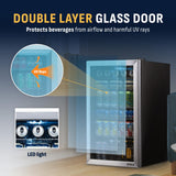 NewAir Mini Refrigerator and Cooler - 177 Mini Cans or 126 Regular Can - Drink Dispenser with Adjustable Shelves and Glass Door - Mini Fridge for Wine, Beer or Soda- Ideal for Dorm, Office, Bar NewAir