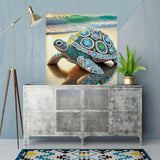 Sea Turtle Special Shape Diamond Painting Kits For Beginner,Crystal Rhinestones Diamond Dots Diamond Art Accessories DIY Diamond Art Kits For Adults For Beginner For Home Wall Decor 11.8 X 11.8inch ZQEATRY