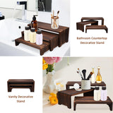Infankey 3 Tier Cupcake Stand & Wood Display Risers,for Food Desserts Stand Perfume Organizer Funko POP Collections, Display Stand for Organizer and Decoration Infankey