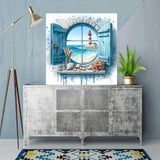 ZQEATRY Lighthouse 5D Diamond Painting Kits for Adults,DIY Round Lighthouse Landscape Theme Diamond Art Kits for Beginners,Full Drill Mosaic Art for Adults Relax Home Wall Decor 11.8 X 11.8Inch ZQEATRY