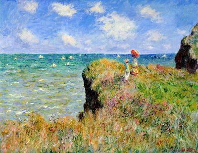 liziciti Monet 5D Diamond Painting Kits, Full Drill Famous Diamond Paintings Collection for Home Wall Decor DIY, 12x16in (Clifftop Walk at Pourville)