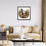 RICUVED Horse Diamond Painting Kits for Adults, Animal Diamond Art Kits for Adults DIY 5D Flowers Diamond Art Painting Full Drill Round Rhinestone Gem Art and Crafts for Home Wall Decor 12X12inch RICUVED