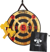 ISANCHA Foam Axe Throwing Game Indoor&Outdoor Target Game,Includes Two Foam Axes, One 26” Easy Fold Target and A Carry Bag ISANCHA