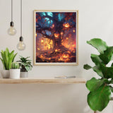 LAENAKR Halloween Paint by Numbers Kit for Adults, Fall Farm Pumpkins Paint on Canvas Skull Art Digital Oil Painting Kits Perfect for Thanksgiving DIY Gifts Home Wall Decoration 20" x 16" LAENAKR