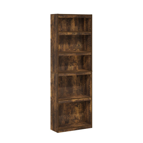 Furinno Jaya Enhanced Home 5-Tier Shelf Bookcase, Amber Pine Furinno