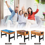 Giantex Multi Game Table, 3-in-1 48" Combo Game Table w/Soccer, Billiard, Slide Hockey, Wood Foosball Table, Perfect for Game Rooms, Arcades, Bars, Parties, Family Night Giantex