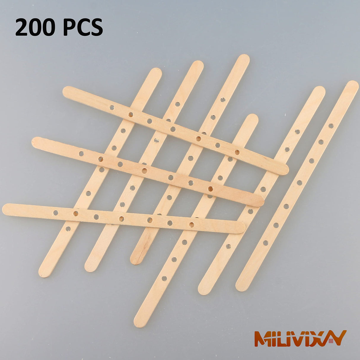 MILIVIXAY 100pcs Wooden Wick Holders - Candle Wicks Centering Device for Large & Multiwick Candles. MILIVIXAY