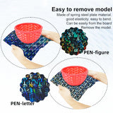 HzdaDeve Double Sided Build Plate 257.5x257.5MM Spring Steel Flexible Platform Print Bed Light Beam H1H Phantom Heated Board for Bambu Lab X1/X1C/X1E/P1P/P1S/A1 3D Printer (Alphabet+Number) HzdaDeve