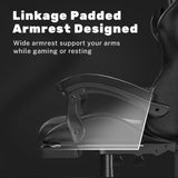 Bigzzia Gaming Chair with Footrest, Ergonomic Game Chairs with Headrest and Lumbar Support, Adjustable Height, Reclining, Racing Style, and 360°Swivel Seat for Computer/Video Game Chair,Black Bigzzia