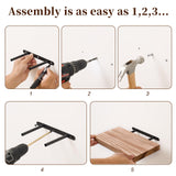 OAKERLAND Floating Shelves for Wall Set of 2, 12 inch Rustic Paulownia Wood Wall Shelves for Bathroom, Living Room, Bedroom and Kitchen, Picture Ledge for Storage,Books,Room Decor, 6x12 inch OAKERLAND