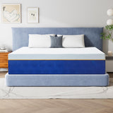 10 Inch Queen Memory Foam Mattress, Cooling Gel Infused Medium Firm Support Mattress for Kids and Adults, Breathable Pressure Relief, Fiberglass Free, 75''L x 54''W, Blue Generic