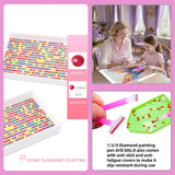 HKLIOPU Pink Wings Diamond Art Kits for Adults,DIY Diamond Painting Kits for Beginners,5D Full Drill Rhinestone Gem Art Crafts for Home Wall Decor 12"x16" HKLIOPU