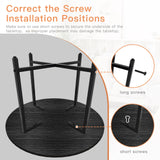 FAMIDGE Coffee Table, 23.6" Coffee Tables for Living Room, Round Coffee Table with Metal Frame, Floor Table for Sitting on The Floor, Home, Office, Black FAMIDGE