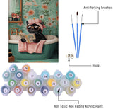 Black Cat Paint by Number for Adults,Funny Animal Painting by Numbers,DIY Acrylic for Beginners Unframed,Easy Paint by Numbers Adults on Canvas for Decor 16x20inch Canrichshop