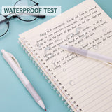 deegtran Pens Bulk, 50 Pack White Barrels Gel Pens, Retractable Black Ink Pens, No Smear Pens Fine Point Smooth Writing Pens, Click Office Pens, 0.7MM deegtran