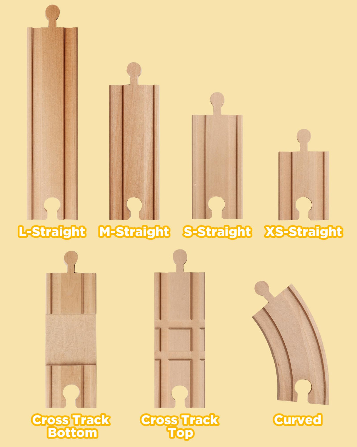 SainSmart Jr. Wooden Train Track 24pcs, Track Expansion Compatible with All Major Brands Toddler Railway Toy Train Set Boys Train Set 3+ SainSmart Jr.