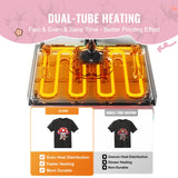 VEVOR 2 in 1 Heat Press Machine with Hat Heat Press, 12x10 T Shirt Press Machine, Professional 360° Swing Away Sublimation Heat Press for T Shirt Hat Cap Pillow Bag Pad (Pink & White) VEVOR