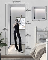 Shatterproof Wall Mirror Full Length for Bedroom, Plexiglass Gym Mirrors For Home, Extra Thick: 0.12 inch, 12 x 12 inch x 4 Pcs, Workout Mirrors Safe for Kids, Over The Door, Long Wall Mounted UNBREAKABL MIRO