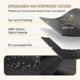 Aluminum Outdoor Patio Furniture Set, 5 Seats Outdoor Sectional with Coffee Table (3-Seater and 2 Single Seats) Aoxun