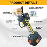 2-in-1 Electric Pruning Shears with Extension Pole 8.2-ft, Professional Electric Tree Pruner Cutter Compatible with Makita 18V Battery Secateurs Cordless 50mm (2 inch) Cutting Heavy Duty Garden Tool Prunarbo