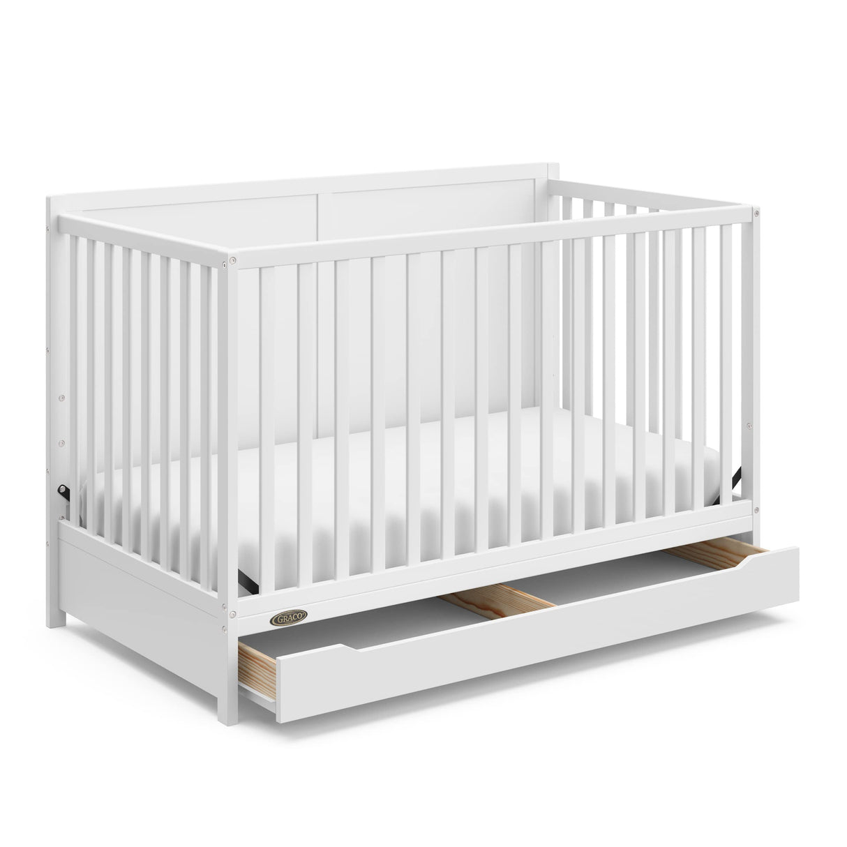 Graco Melrose 5-in-1 Convertible Crib with Drawer (White) Graco