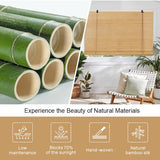 Natural Bamboo Roller Blinds for Indoor/Outdoor - Handwoven Shades for Privacy and Sun Control WDZDMYL