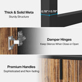 Tribesigns Shoe Cabinet with Doors, 5 Tiers Shoe Storage Cabinet for Entryway, 25 Pairs Wooden Shoe Cabinets, Modern Shoe Organizer Storage for Living Room, Bedroom, Hallway, Closet, Black and Brown Tribesigns