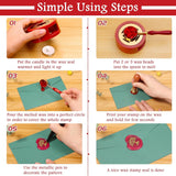 Paxcoo Sealing Wax Kit with Wax Seal Beads, Stamp, Warmer, Spoon, Envelopes for Letter Sealing PAXCOO