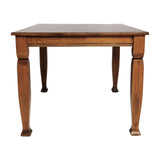 Merrick Lane Finnley 47" Solid Wood Dining Table with Decorative Sculpted Wooden Legs, Seating for 4, Walnut Matte Merrick Lane