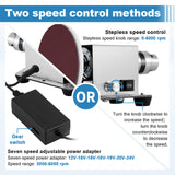 Electric Resin Polishing Machine 120W, Epoxy Resin Sanding and Polishing Kit, Stepless Speed Control, with 20 PCS Sandpapers for Wood, Stone, Plastic, Jewelry Sanding MXBAOHENG