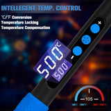 Soldering Iron Kit, 90W LED Display Adjustable Temperature Soldering Iron Automatic Sleep Mode Soldering Gun with 5PCS Tips, Solder Wire, Stand, Flux, Welding Tool for Repair, Electric Repairing, DIY K KERNOWO