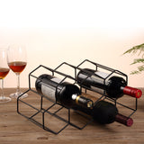 Buruis 9-Bottle Countertop Wine Rack, Honeycomb Standing Metal Wine Holder, Organizer, Red & White Wines Rack, Home Kitchen Bar Essentials (Black) Buruis