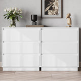 RoyalCraft Wide Nightstand with 3 Drawers, White Nightstand for Bedroom, Large End Table Bedside Table for Home and Office RoyalCraft