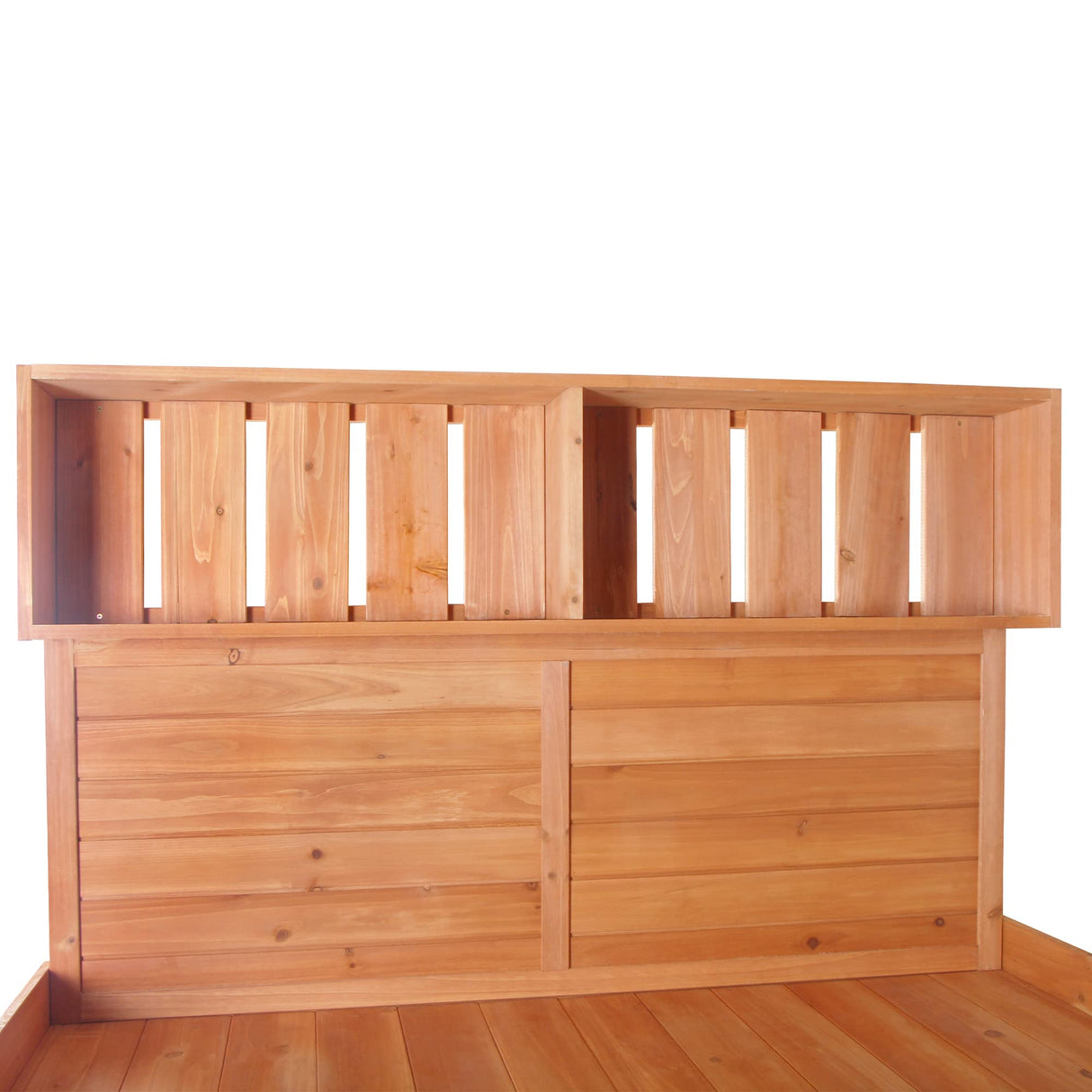 Polibi Potting Bench Table with 4 Storage Shelves and Side Hook, 65" Large Wooden Farmhouse Rustic Outdoor Patio Workstation, Garden Potting Bench with Splash Plate Polibi