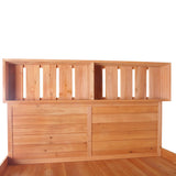 Polibi Potting Bench Table with 4 Storage Shelves and Side Hook, 65" Large Wooden Farmhouse Rustic Outdoor Patio Workstation, Garden Potting Bench with Splash Plate Polibi