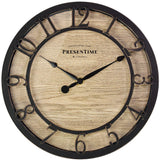 Presentime & Co 10" Farmhouse Series Wall Clock, Cottage Style, Vintage Design, Oil Rubbed Bronze Presentime
