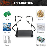 XYK Helping Hands Soldering Station, Soldering Kit, Third Hand Soldering Tool 4 Flexible Arms Helping Hands for Electronic Repair Soldering Jewelry Crafts XYK