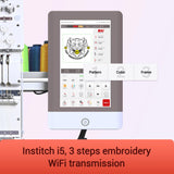 POOLIN The Mirror Multi Needles Commercial Embroidery Machine with Auto Color Change, 13.8x19.7 Inch Embroidery Area, WiFi Transfer, Includes All Accessories for Hats, T-Shirts & Hoodies Poolin